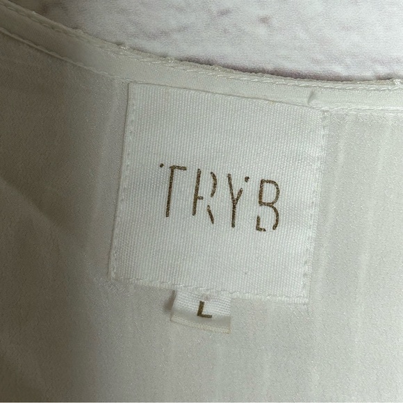 TRYB Ombre Tie Dye 100% Silk High Low Maxi Dress - Picture 8 of 12